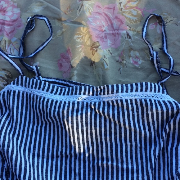 Old Navy Fit and Flare Striped Dress Navy M Tall - Picture 8 of 8